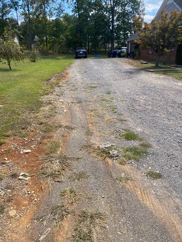 Gravel Drive way renovation before picture