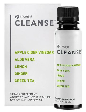 A bottle of Cleanse