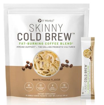 A pack and a sachet of Skinny Cold Brew