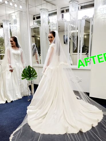 Vintage Ivory Short Sleeves Wedding Dress | Ivory Sweetheart Floral Lace Applique Wedding Gown