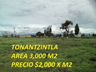 Terreno en venta Tonantzintla Cholula Puebla San Andres Chipilo Atlixco San Rafael Comac Tlaxcalanci