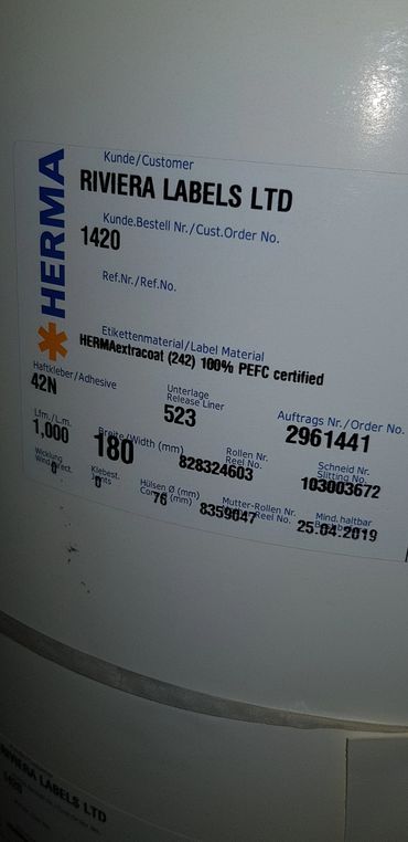 FSC accredited label material