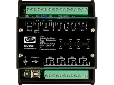DEIF Generator Controller I/O Module. 8 x Relay Outputs
