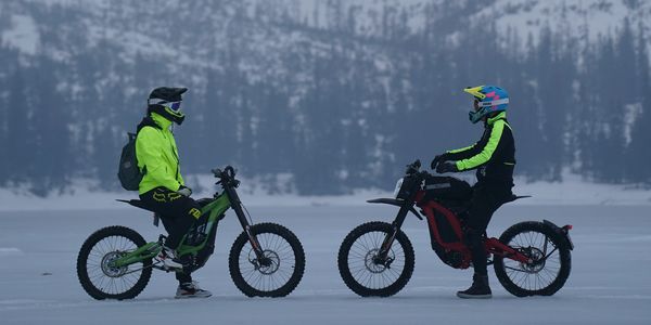 Two Sur-Ron LBX's in the snow