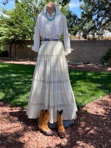 Vintage western top, skirt and boots