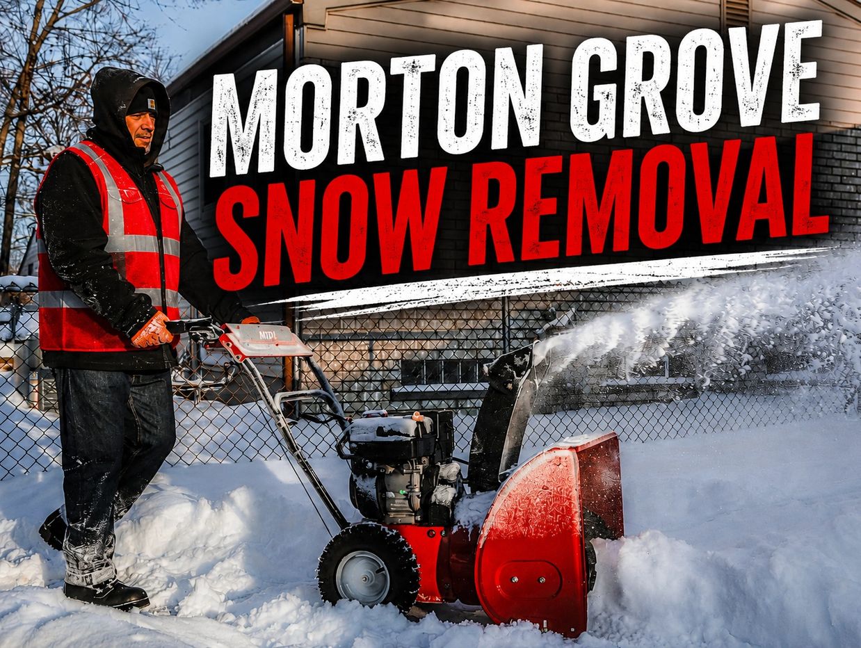 Man clearing snow with a snow blower.
