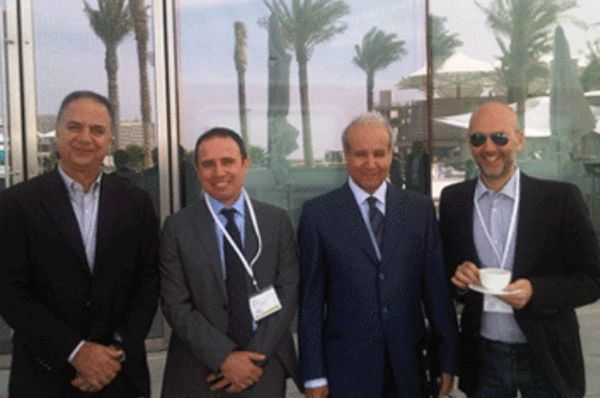 Raja Trad, Tarek Ayntrazi, Abdul Rahman Al Rashed and Ricardo Karam during Abu Dhabi Media Summit (2