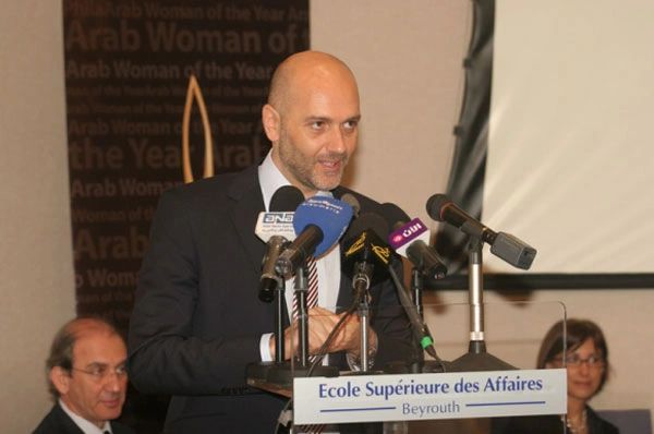 Ricardo Karam at TAKREEM's ceremony press conference, Beirut (2010)