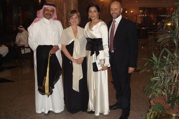 Saoud Al Akeel, Maya Barbir, Fatima Darwish and Ricardo Karam during Mentor fundraising Gala Dinner,