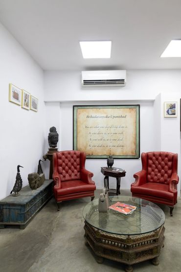 Office lobby with art deco interior styling in lower parel mumbai