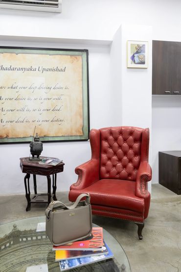 Office lobby with art deco interior styling in lower parel mumbai