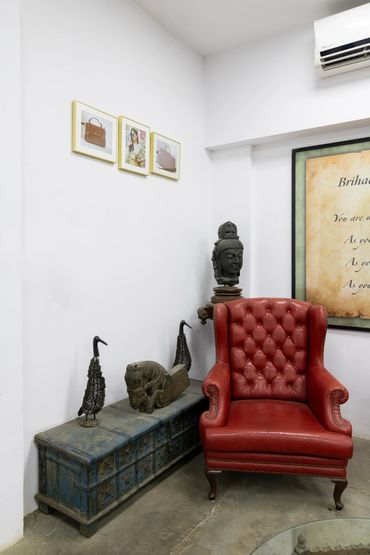 Office lobby with art deco interior styling in lower parel mumbai