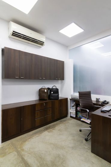 Open workspace office layout lower parel
