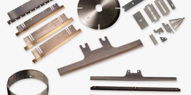 A selection of machine slitting knives