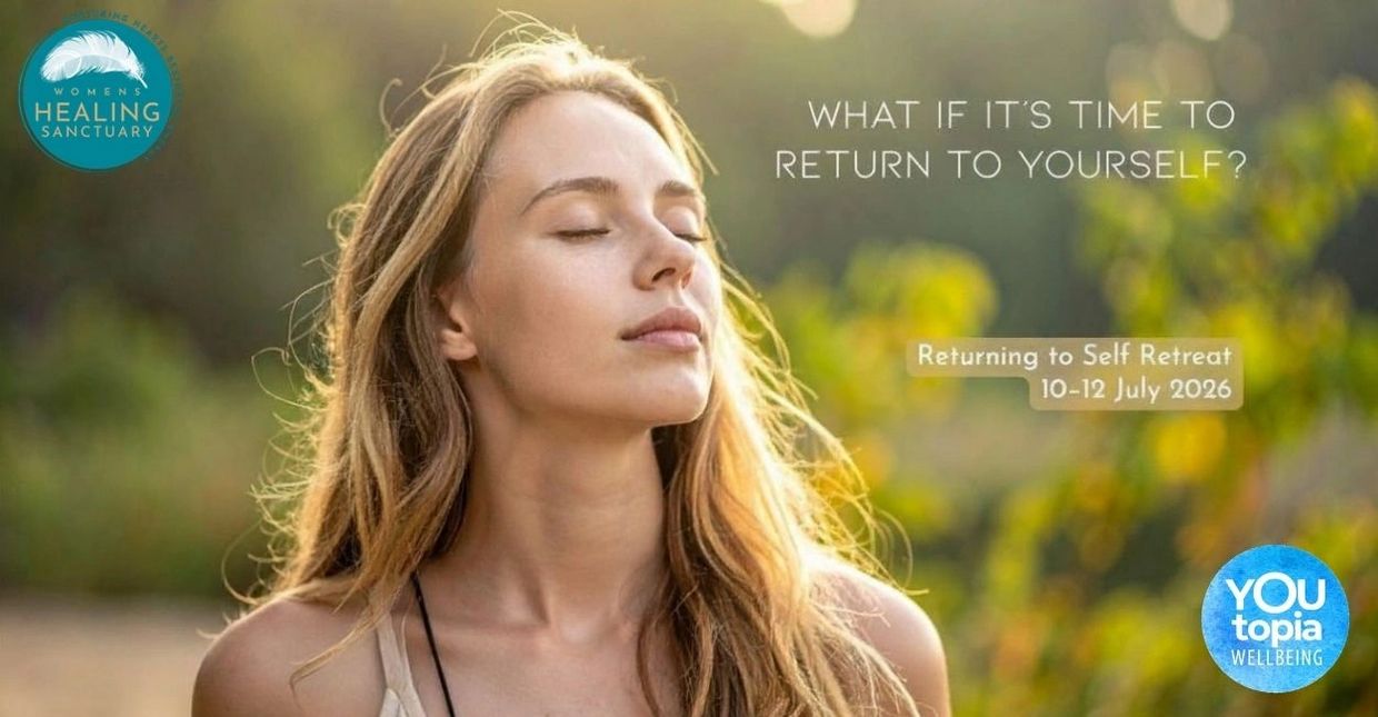 A peaceful woman enjoys nature during a self-retreat event in July 2026.