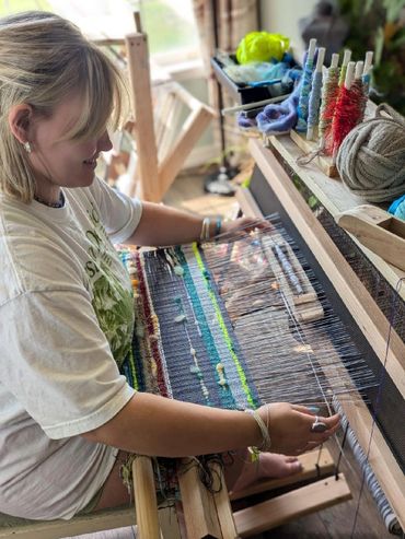 Free style weaving is about playing with texture.