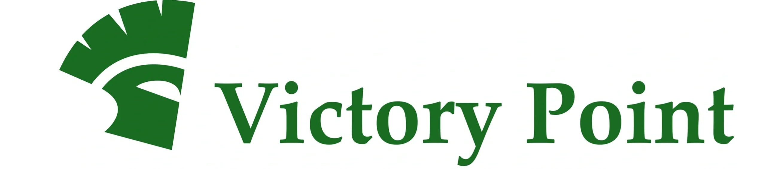 Green Spartan helmet logo with the text 'Victory Point'.