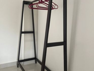 Hangers to hang your clothes. Towels will be in respective bathroos