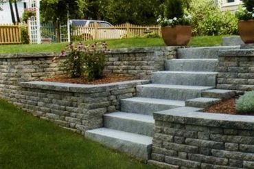 Outdoor stone stairs