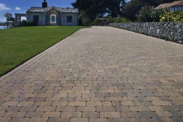 Stone brick driveway