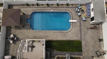 Backyard swimming pool