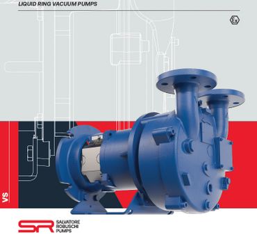 Blue industrial liquid ring vacuum pump by Salvatore Robuschi Pumps.