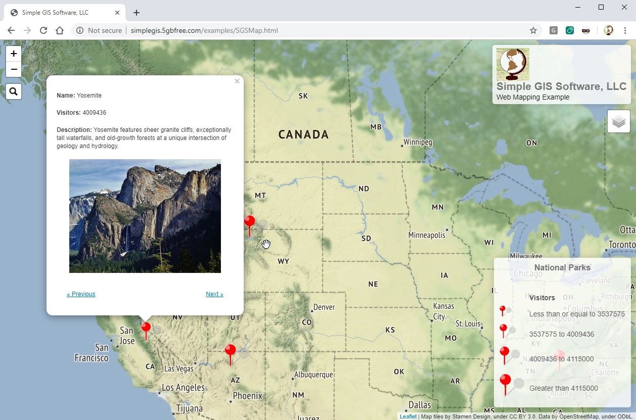 Web Mapping Application created with Simple GIS Collaborate Plugin for Simple GIS Client