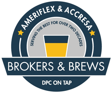 Ameriflex Accressa Brokers & Brews  Events campaign logo 2018 by Zack Parkar