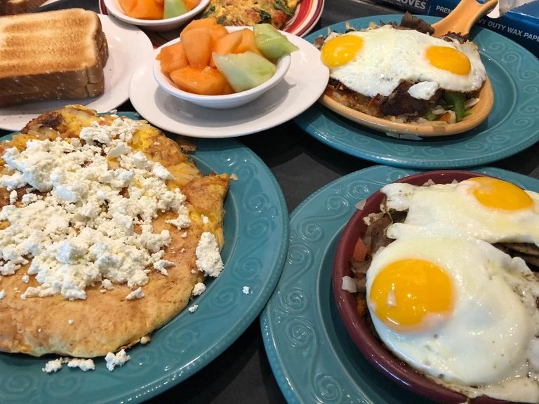 Greek Frittata, Skirt Steak Skillet and Chilaquiles