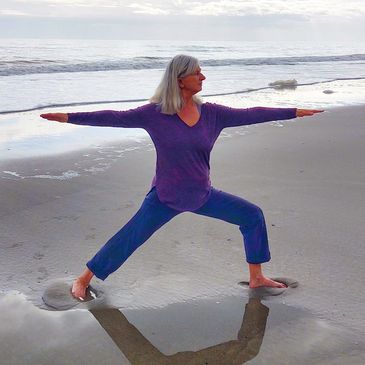 Yoga on the beach at Equinox Spring and Fall, and Summer Solstice.