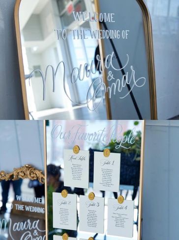 New York NYC Calligraphy wedding Signage