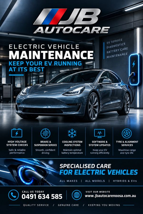 JB Autocare offers specialized electric vehicle maintenance services.