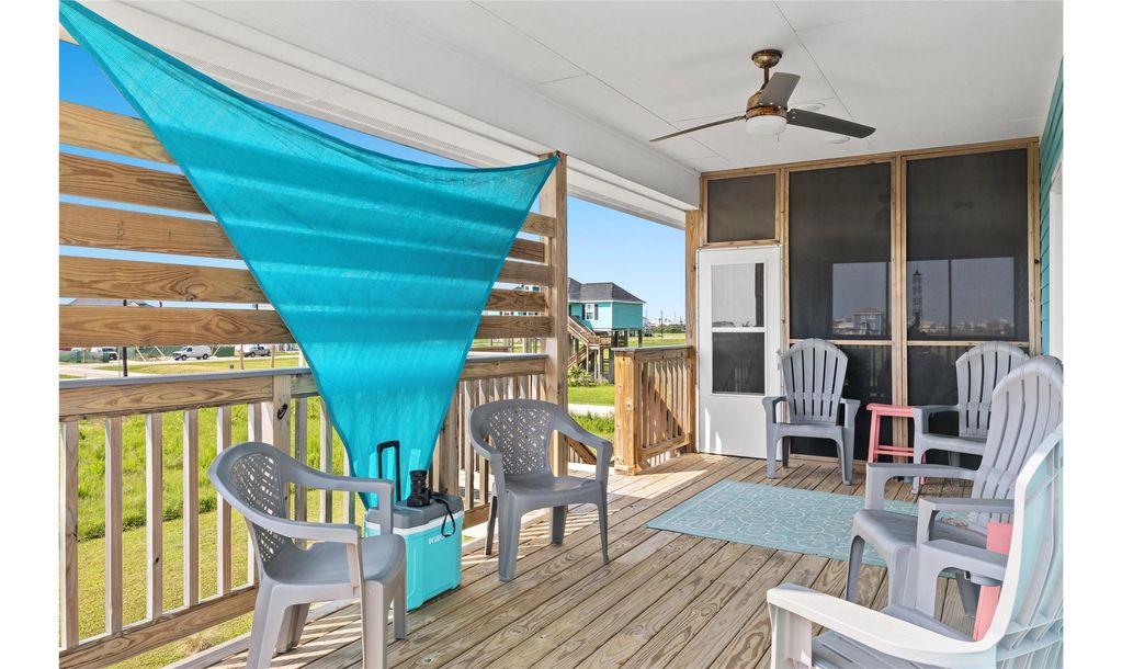 A cool, breezy deck to hide from the afternoon heat