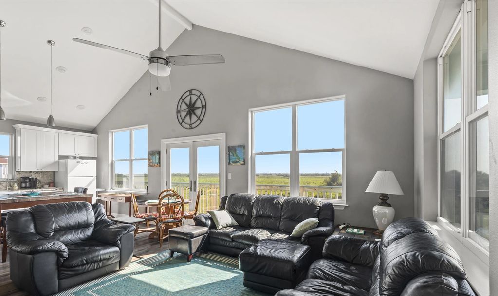 Lots of natural light in the open living space
