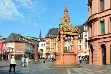 Der Renaissancebrunnen auf dem Marktplatz