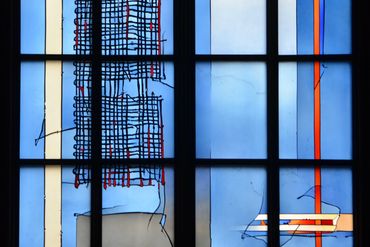 Modernes Glasfenster