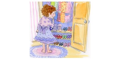 childrens stories, whimsy, dress up, closet, clothes, shoes, girl, wonder, play, stories, humor, Cov