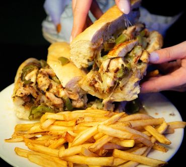 SANTISI BROTHERS chicken philly sub with french fries