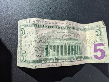 Lil big bros xmasgift from all of us we know the right soul will find it Chris is guiding you.