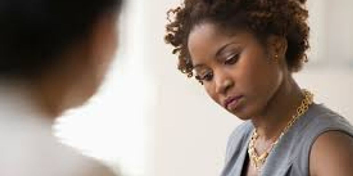 A woman trying to talk