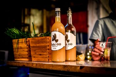 Tubi 60 bottles on a table