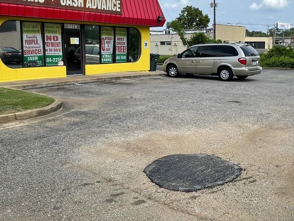 Pot Hole Patching. A temporary or emergency asphalt repair.