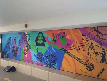 Sequoia Middle school Mural in Fresno CA. Painted in 2020