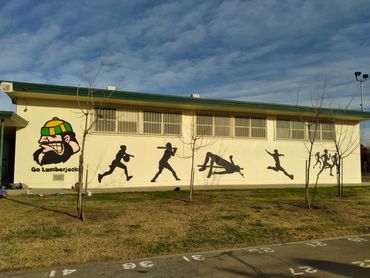 Sequoia Middle school mural in Fresno CA. Painted in 2021