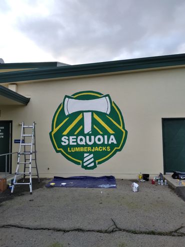 Seqouia Middle school Mural in Fresno CA. Painted in 2021