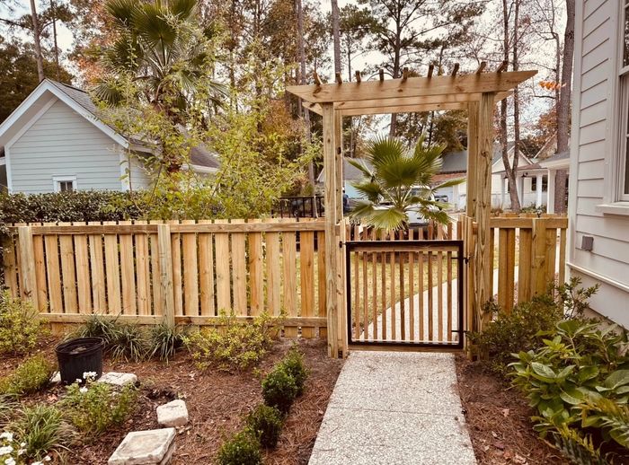 Custom wood fencing