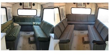 Caravan and Bus bench seats re-foam and reupholster Clear Cut Upholstery