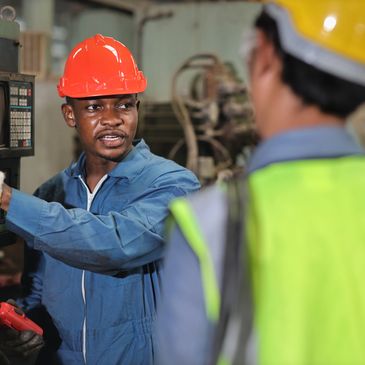 Manoeuvre dans une usine