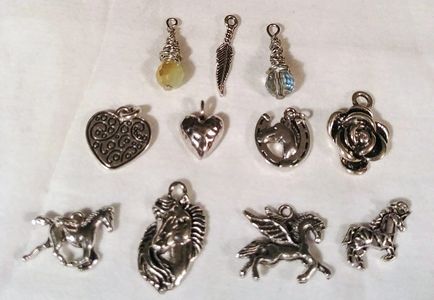 Custom Horsehair Charms for Bracelets and Necklaces.