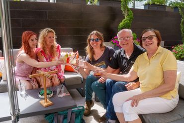 Cocktail cheers with friends